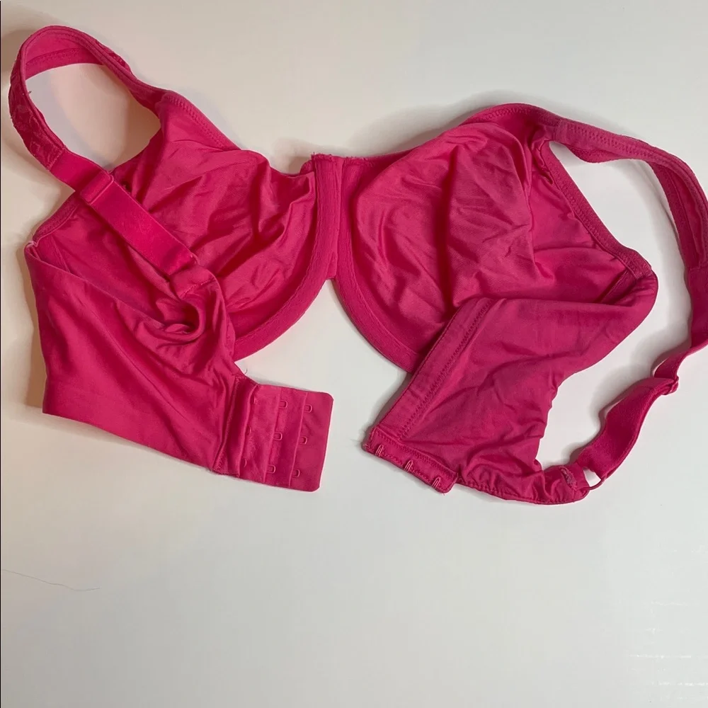 Olga Dark Pink Lace Underwire Bra 38D - Picture 4 of 9